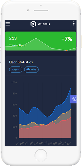 Mobile View for Django Atlantis PRO - Premium Django Starter styled with Atlantis PRO Design