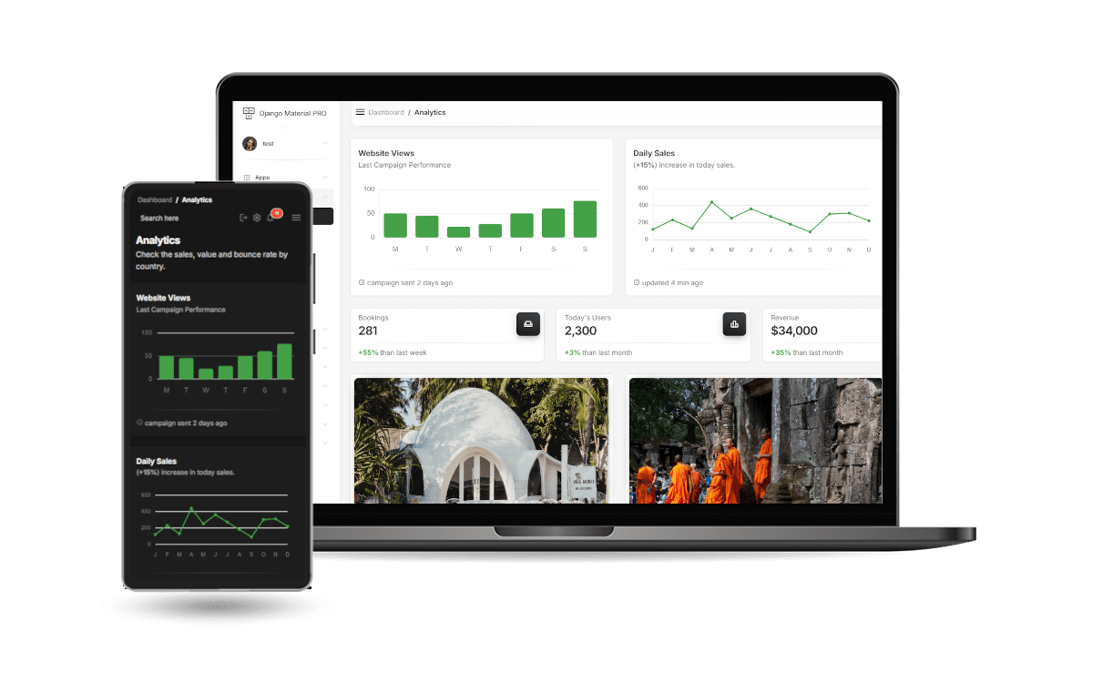 Flask Material Dashboard PRO - Premium Starter styled with Bootstrap 5