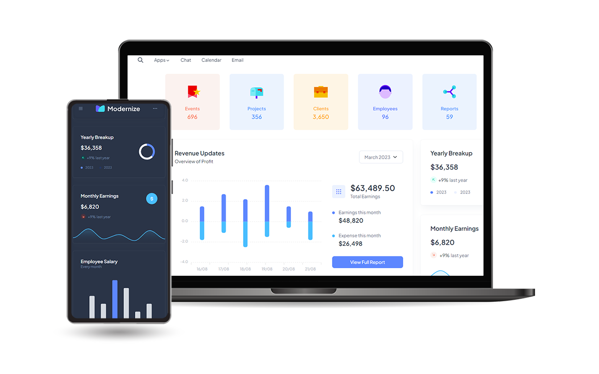 Django Modernize PRO - Premium Django and Bootstrap 5 Starter enhanced with OAuth, API, Charts, DataTables, and Docker Support.